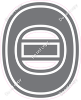 23.5" Greek Individual Flat Dark Grey - Alphabet Pieces