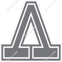 23.5" Greek Individual Flat Dark Grey - Alphabet Pieces