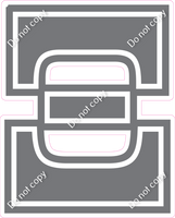 23.5" Greek Individual Flat Dark Grey - Alphabet Pieces