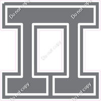 18" Greek Individual Flat Dark Grey - Alphabet Pieces