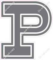 18" Greek Individual Flat Dark Grey - Alphabet Pieces