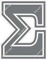 23.5" Greek Individual Flat Dark Grey - Alphabet Pieces