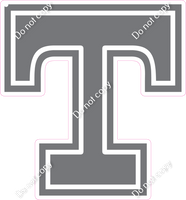 18" Greek Individual Flat Dark Grey - Alphabet Pieces
