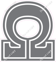 23.5" Greek Individual Flat Dark Grey - Alphabet Pieces
