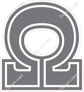 23.5" Greek Individual Flat Dark Grey - Alphabet Pieces
