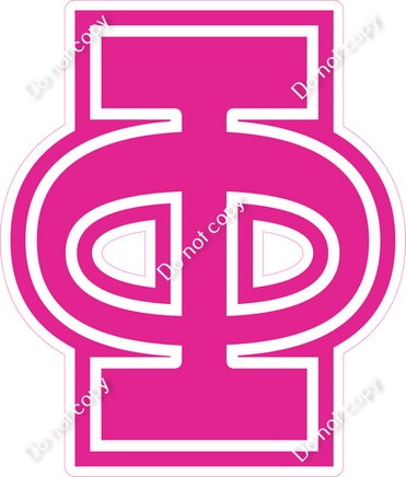 23.5" Greek Individual Flat Hot Pink - Alphabet Pieces Phi