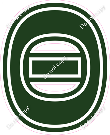 23.5" Greek Individual Flat Hunter Green - Alphabet Pieces Theta