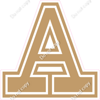 23.5" Greek Individual Flat Khaki - Alphabet Pieces Alpha