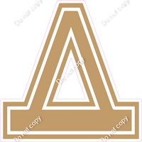 23.5" Greek Individual Flat Khaki - Alphabet Pieces Delta