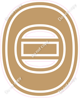 23.5" Greek Individual Flat Khaki - Alphabet Pieces Theta