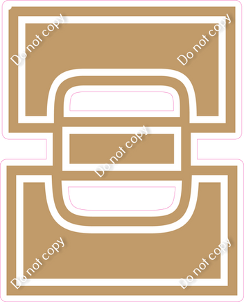 23.5" Greek Individual Flat Khaki - Alphabet Pieces Xi