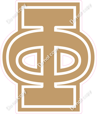 23.5" Greek Individual Flat Khaki - Alphabet Pieces Phi