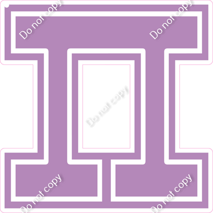 23.5" Greek Individual Flat Lavender - Alphabet Pieces Pi