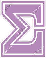 23.5" Greek Individual Flat Lavender - Alphabet Pieces Sigma