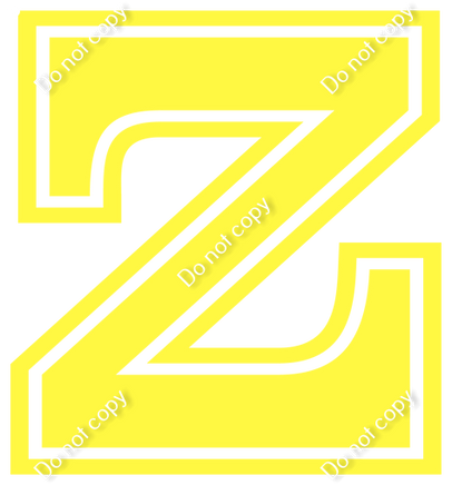 23.5" Greek Individual Flat Lemon - Alphabet Pieces Zeta