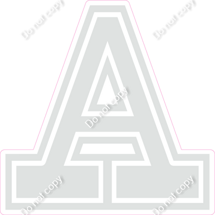 23.5" Greek Individual Flat Light Grey - Alphabet Pieces Alpha