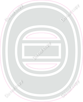 23.5" Greek Individual Flat Light Grey - Alphabet Pieces Theta