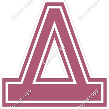 23.5" Greek Individual Flat Mauve - Alphabet Pieces Delta