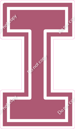 23.5" Greek Individual Flat Mauve - Alphabet Pieces Lota