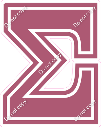23.5" Greek Individual Flat Mauve - Alphabet Pieces Sigma