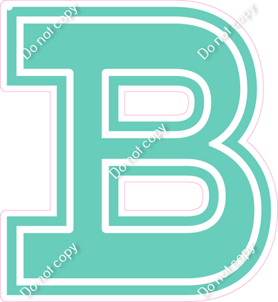 23.5" Greek Individual Flat Mint - Alphabet Pieces Beta