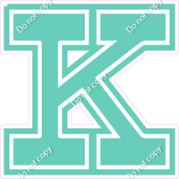 23.5" Greek Individual Flat Mint - Alphabet Pieces Kappa
