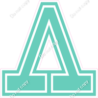 23.5" Greek Individual Flat Mint - Alphabet Pieces Lambda