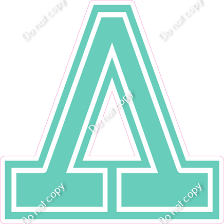 23.5" Greek Individual Flat Mint - Alphabet Pieces Lambda