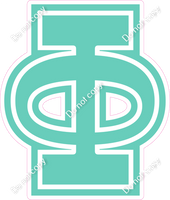 23.5" Greek Individual Flat Mint - Alphabet Pieces Phi