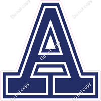 23.5" Greek Individual Flat Navy Blue - Alphabet Pieces Alpha