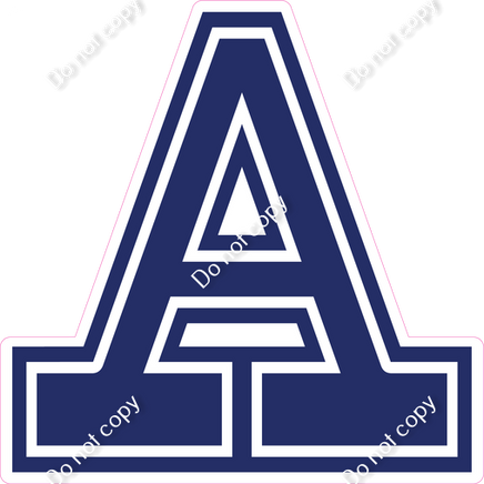 23.5" Greek Individual Flat Navy Blue - Alphabet Pieces Alpha