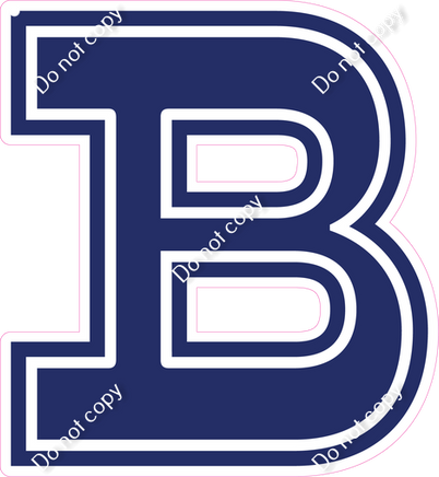 23.5" Greek Individual Flat Navy Blue - Alphabet Pieces Beta