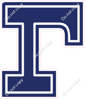 23.5" Greek Individual Flat Navy Blue - Alphabet Pieces Gamma
