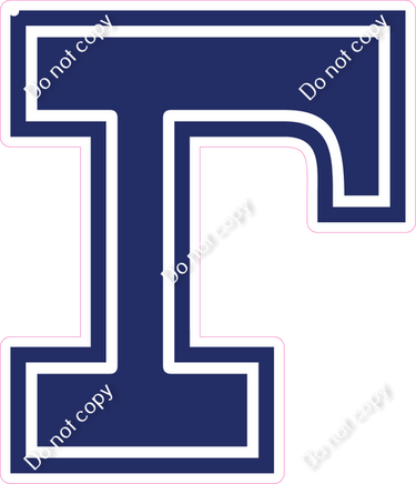 23.5" Greek Individual Flat Navy Blue - Alphabet Pieces Gamma