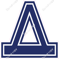 23.5" Greek Individual Flat Navy Blue - Alphabet Pieces Delta