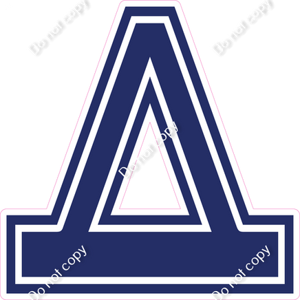 23.5" Greek Individual Flat Navy Blue - Alphabet Pieces Delta