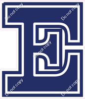 23.5" Greek Individual Flat Navy Blue - Alphabet Pieces Epsilon