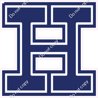 23.5" Greek Individual Flat Navy Blue - Alphabet Pieces Eta
