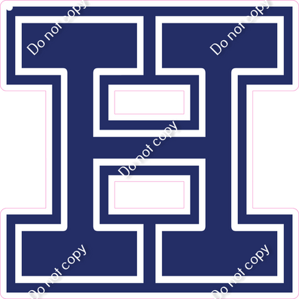 23.5" Greek Individual Flat Navy Blue - Alphabet Pieces Eta