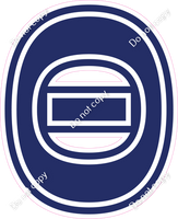23.5" Greek Individual Flat Navy Blue - Alphabet Pieces Theta