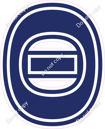 23.5" Greek Individual Flat Navy Blue - Alphabet Pieces Theta