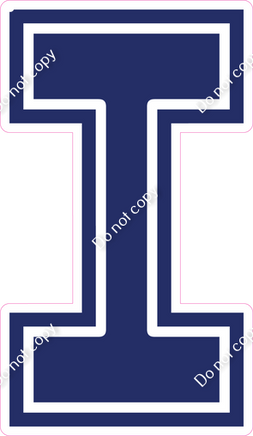 23.5" Greek Individual Flat Navy Blue - Alphabet Pieces Lota