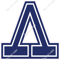 23.5" Greek Individual Flat Navy Blue - Alphabet Pieces Lambda