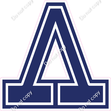 23.5" Greek Individual Flat Navy Blue - Alphabet Pieces Lambda