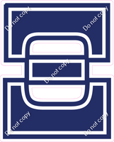 23.5" Greek Individual Flat Navy Blue - Alphabet Pieces Xi