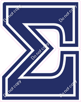 23.5" Greek Individual Flat Navy Blue - Alphabet Pieces Sigma