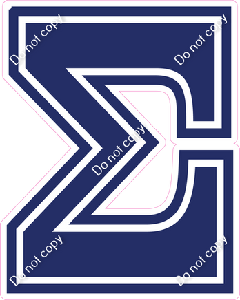 23.5" Greek Individual Flat Navy Blue - Alphabet Pieces Sigma