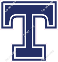 23.5" Greek Individual Flat Navy Blue - Alphabet Pieces Tau