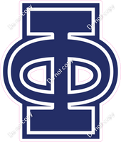 23.5" Greek Individual Flat Navy Blue - Alphabet Pieces Phi
