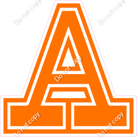 23.5" Greek Individual Flat Orange - Alphabet Pieces Alpha